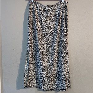 Black Beige Christopher & Banks Size 14 Maxi Skirt